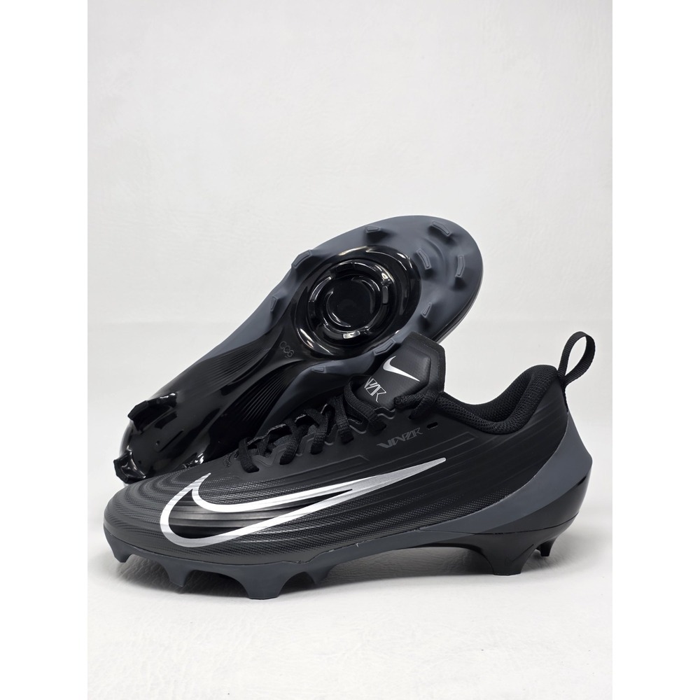 Nike Vapor Speed 3 Mens Size 8 Black Silver Football Cleats FB3303-002 NEW